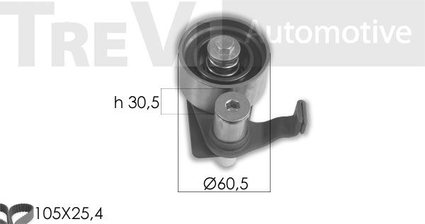 TREVI AUTOMOTIVE Hammasrihma komplekt KD1410